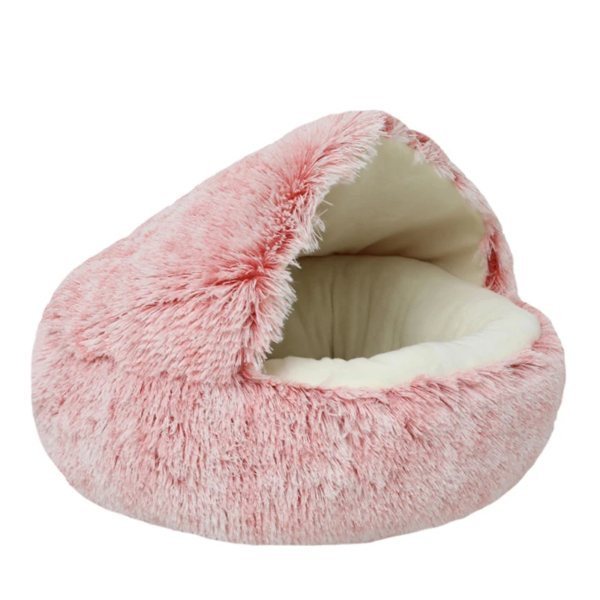 Hooded Fluffy Cat Bed - Image 10