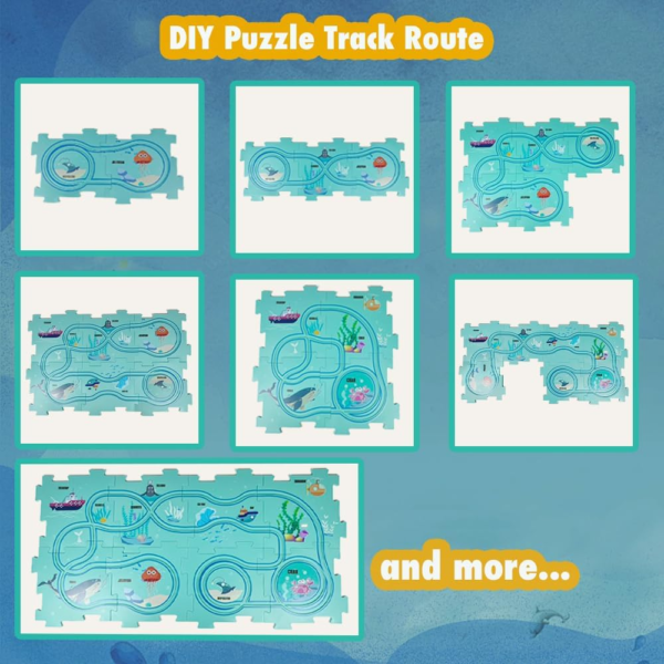 Puzzle Racer Track Set For Kids - Image 5