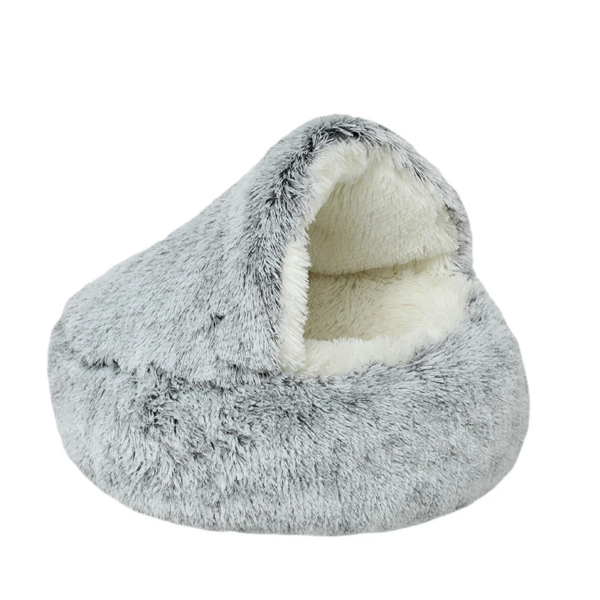 Hooded Fluffy Cat Bed - Image 14