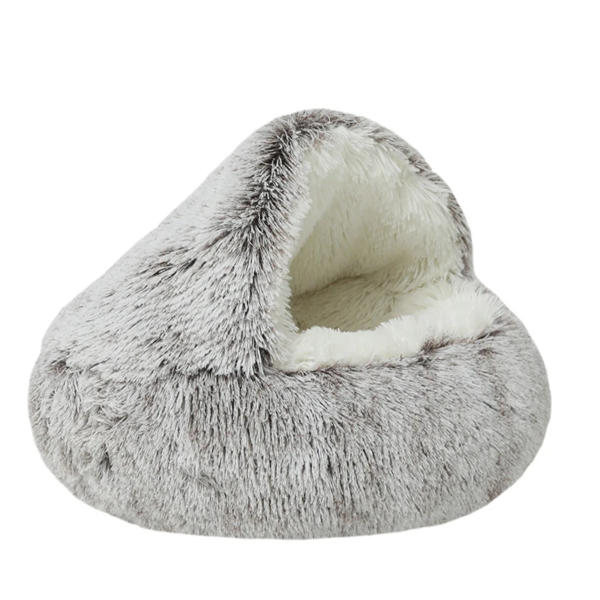 Hooded Fluffy Cat Bed - Image 8